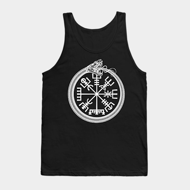 Ouroboros with Vegvisir Tank Top by Nartissima